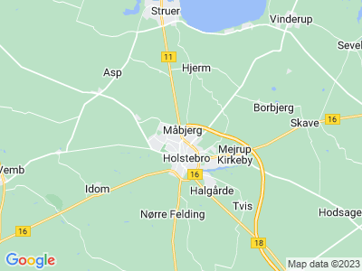 Kort over Holstebro