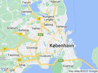 Kort over Brønshøj